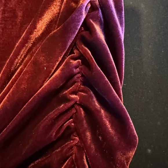 Lulus Elegant Velvet Long Sleeve Dress in Rich Mauve Purple Sz XS - Picture 11 of 16